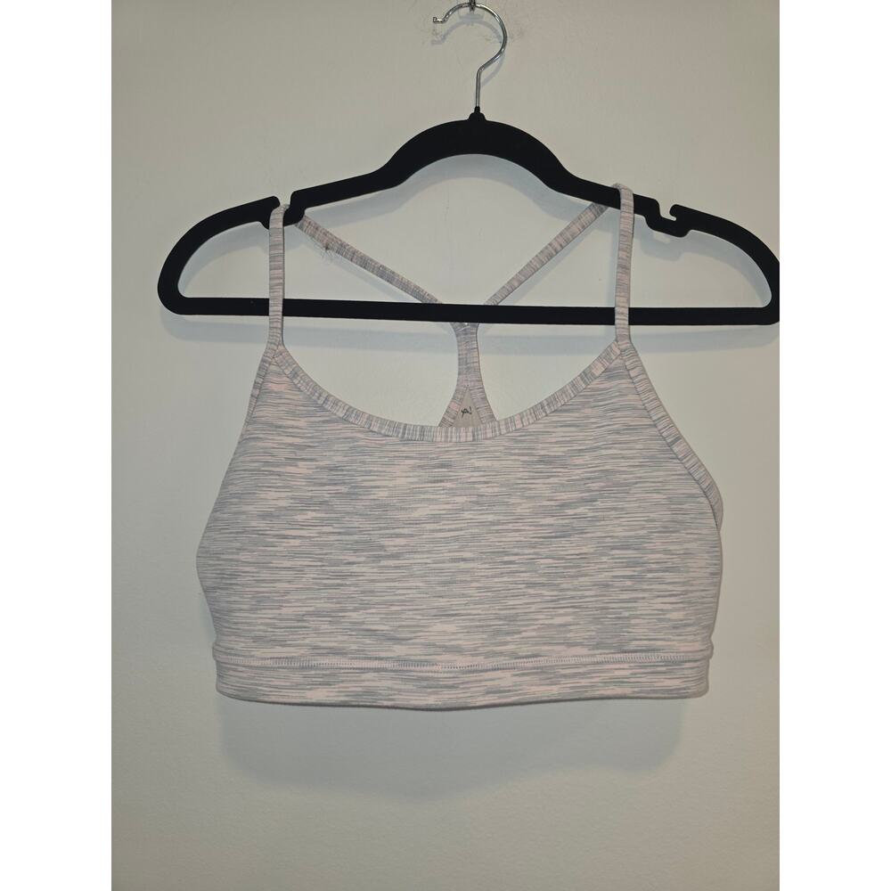 Lululemon Pink Abstract Design Sports Bra Size 10 Preloved In Great Condition